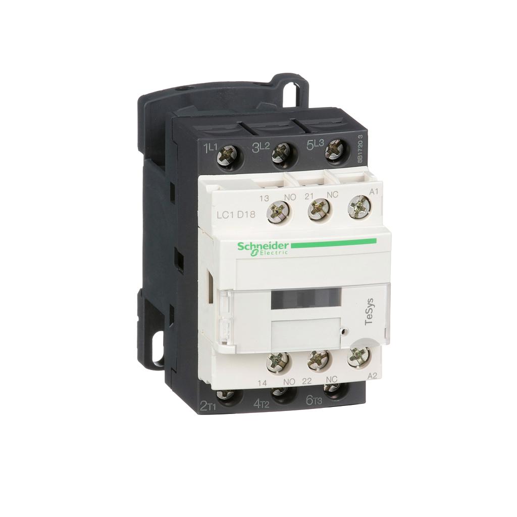 Schneider  TeSys D contactor - 3P(3 NO) - AC-3 -  440 V 18 A - 240 V AC coil