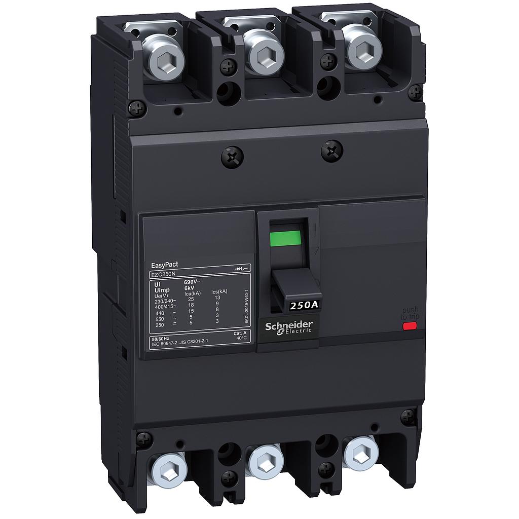 Schneider  Circuit breaker Easypact EZC250H - TMD - 200 A - 3 poles 3d