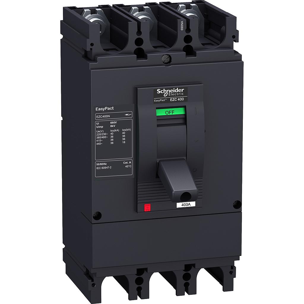 Schneider  Circuit breaker Easypact EZC400H - TMD - 400 A - 3 poles 3d