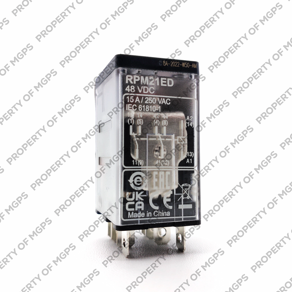 Schneider  Power plug-in relay - Zelio RPM - 2 C/O - 48 V DC - 15 A