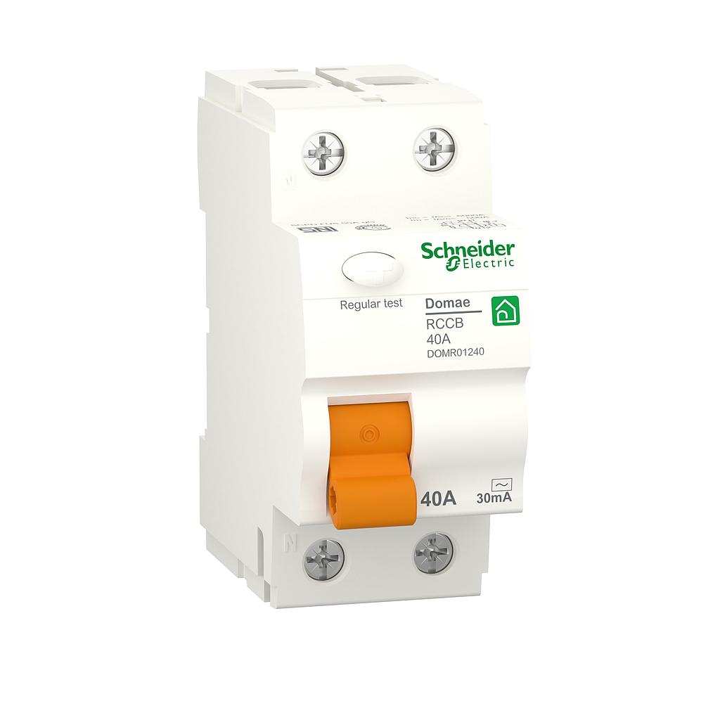 Schneider  NEW RCCB DOMAE 2P 40A 30MA AC 6KA