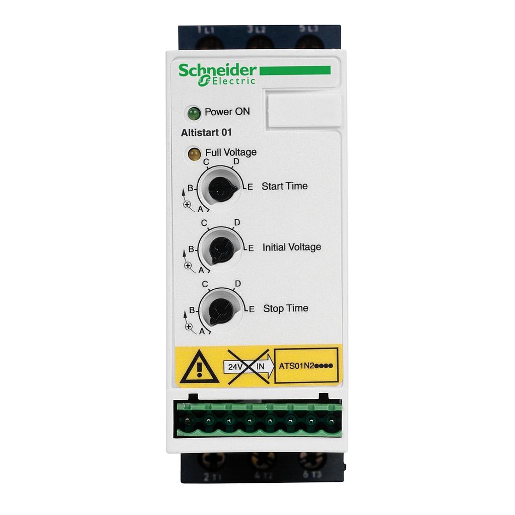 Schneider  soft starter for asynchronous motor - ATS01 - 6 A - 380.415V - 1.5.3 KW
