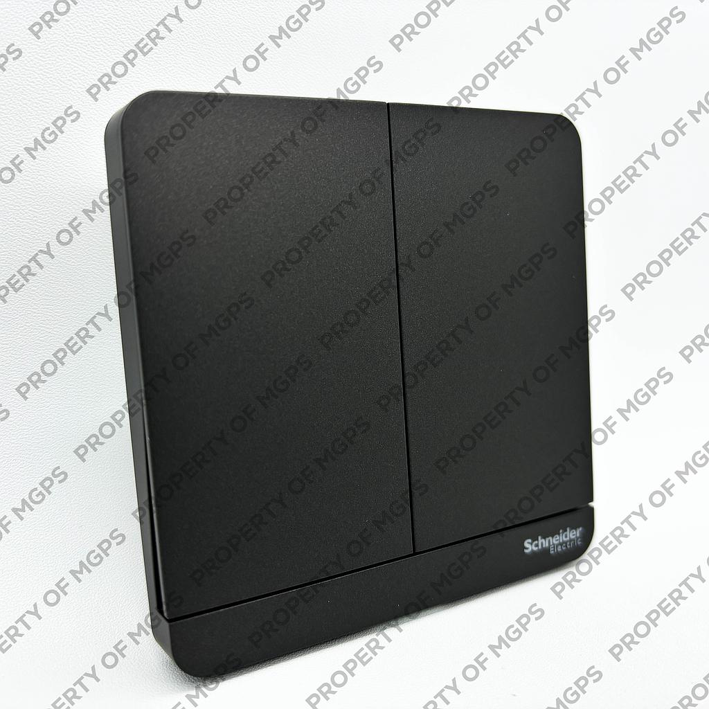Schneider  AVATARON SAKLAR  2 GANG  2 ARAH DARK GREY  E8332L2LED_DG_G3