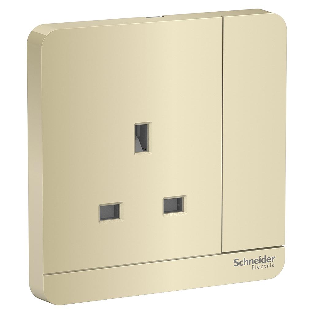 Schneider  AVATARON STOP KONTAK AC 13A LED WINE GOLD