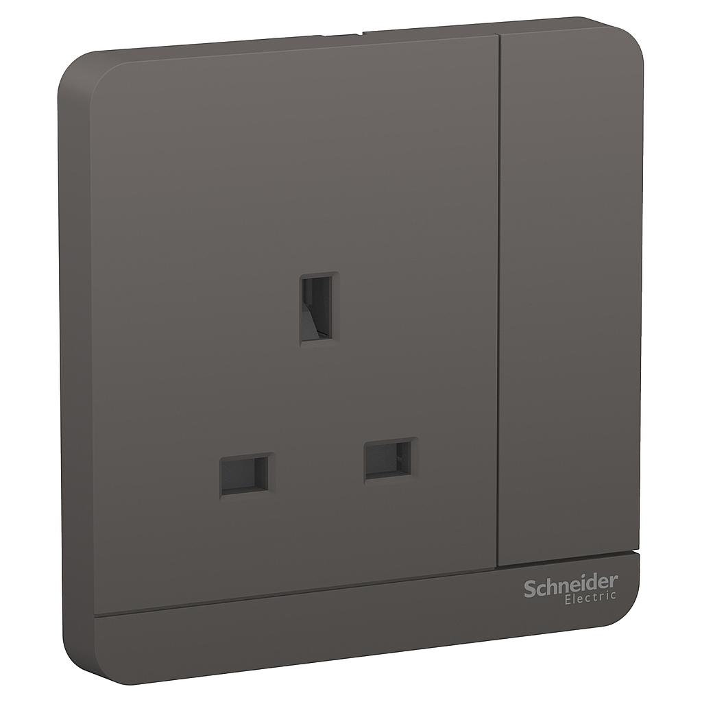 Schneider  AVATARON STOP KONTAK AC 13A LED DARK GREY