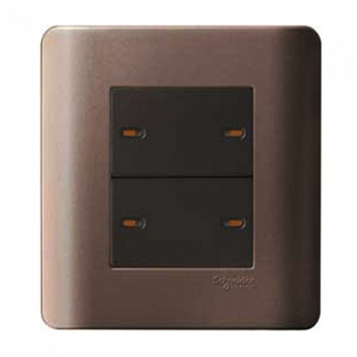Schneider  ZENCELO SAKLAR 4 GANG 1 WAY SILVER BRONZE