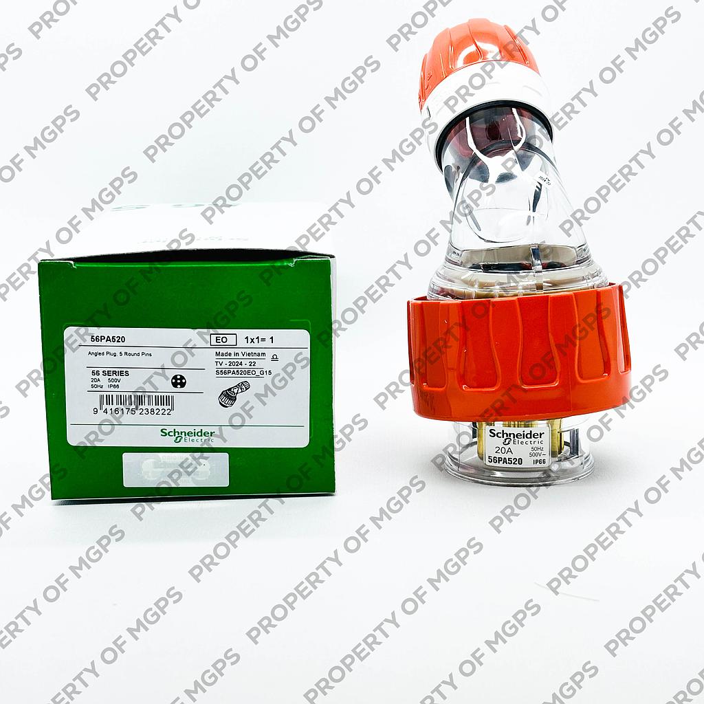  500V 20A 5 pin a.plug IP66 orange