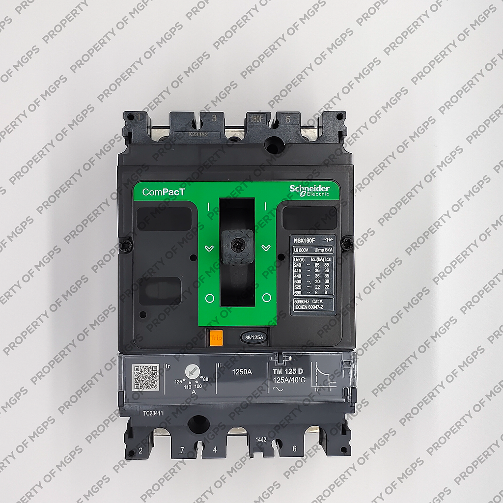 Schneider  NEW NSX160F 3P 125A TMD 36KA