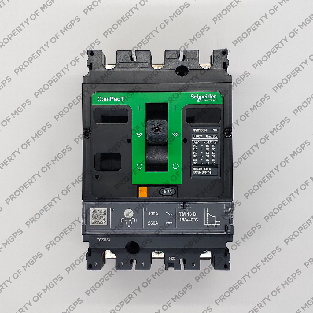 Schneider  NEW NSX100N 3P 16A TMD 50KA