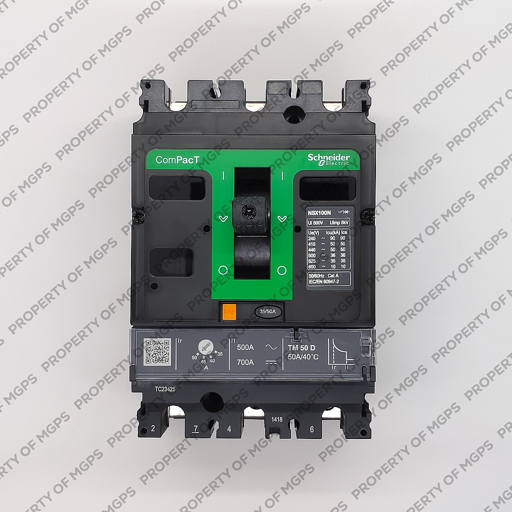 Schneider  NEW NSX100N 3P 50A TMD 50KA