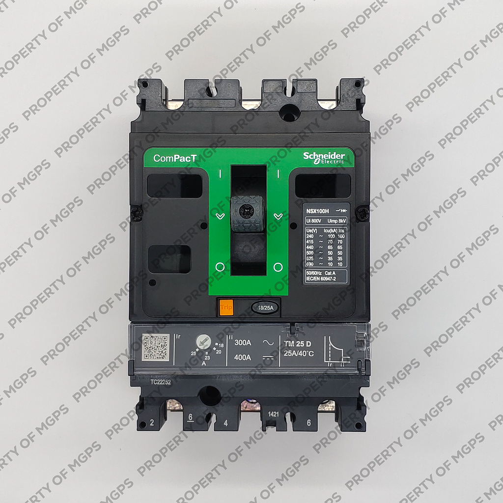 Schneider  NEW NSX100H 3P 25A TMD 70KA