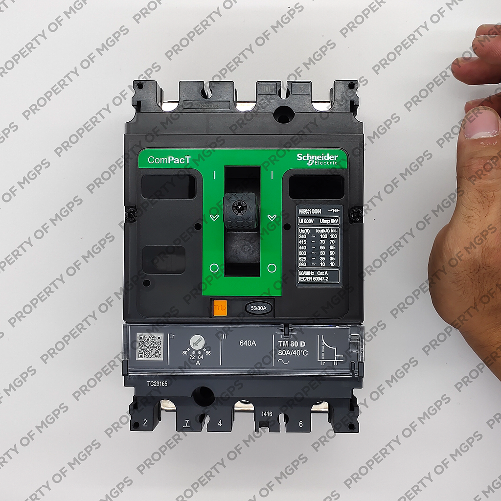 Schneider  NEW NSX100H 3P 80A TMD 70KA