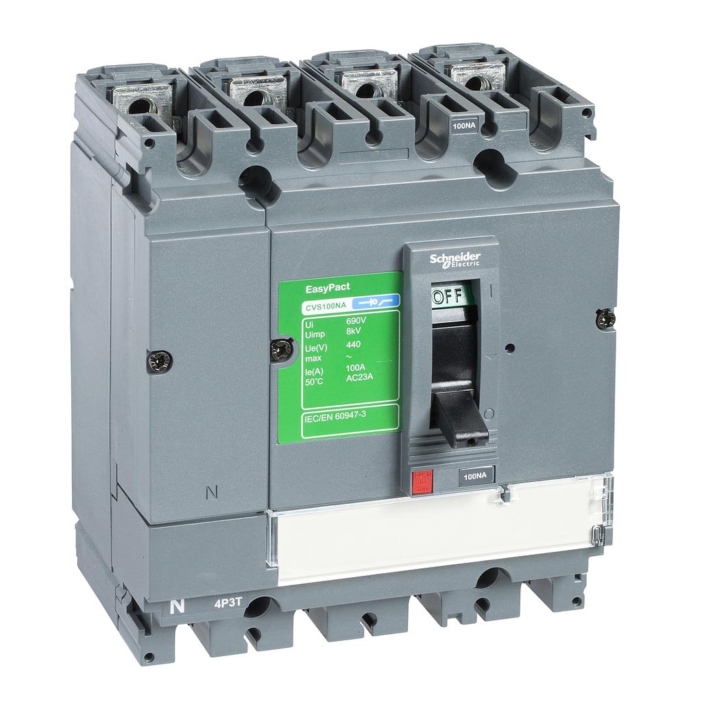 Schneider EasyPact CVS CVS100B 4P 100A 25KA TMD  