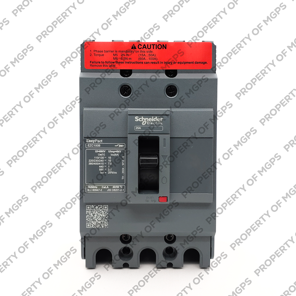 Schneider Easypact EZC EZC100B 3P 25A 7,5KA   