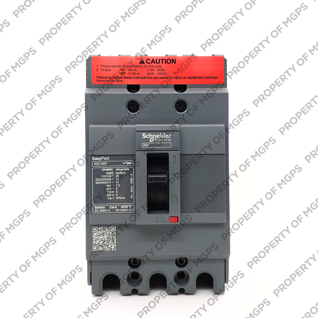 Schneider Easypact EZC EZC100F 3P 20A 10KA   