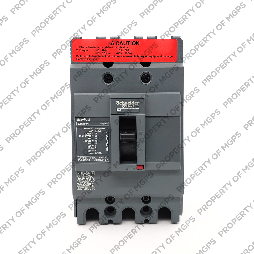 Schneider Easypact EZC EZC100N 3P 20A 18KA   