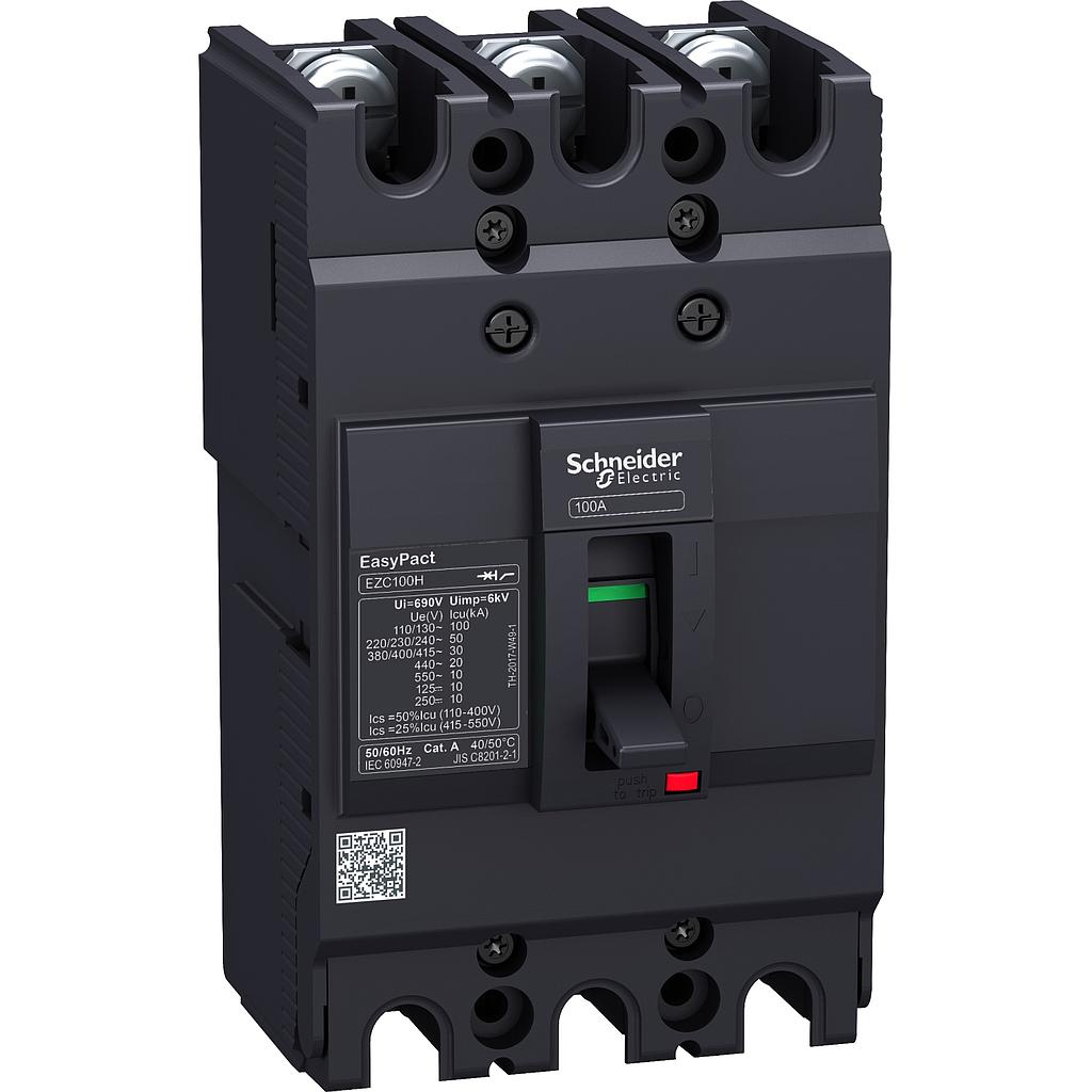 Schneider Easypact EZC Schneider Electric Easypact EZC MCCB EZC100H TMD - 80 A - 3P/3d - EZC100H3080