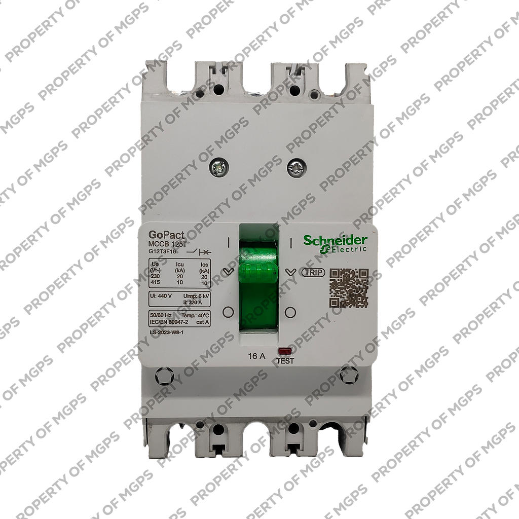 Schneider  MCCB GOPACT125T 3P 16A 10KA FIXED