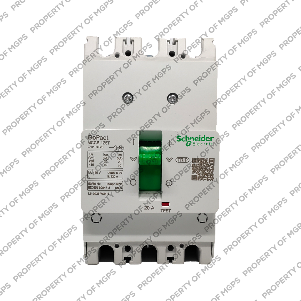 Schneider  MCCB GOPACT125T 3P 20A 10KA FIXED