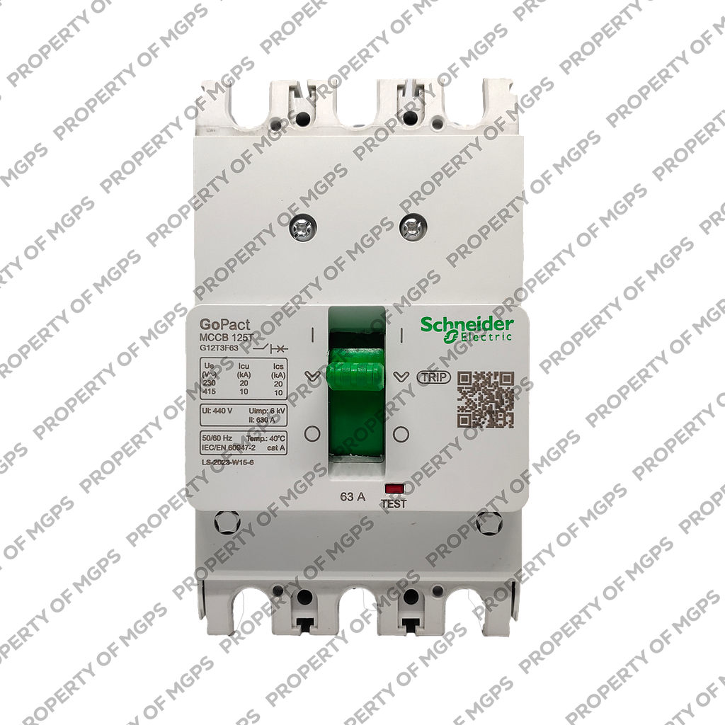 Schneider  MCCB GOPACT125T 3P 63A 10KA FIXED