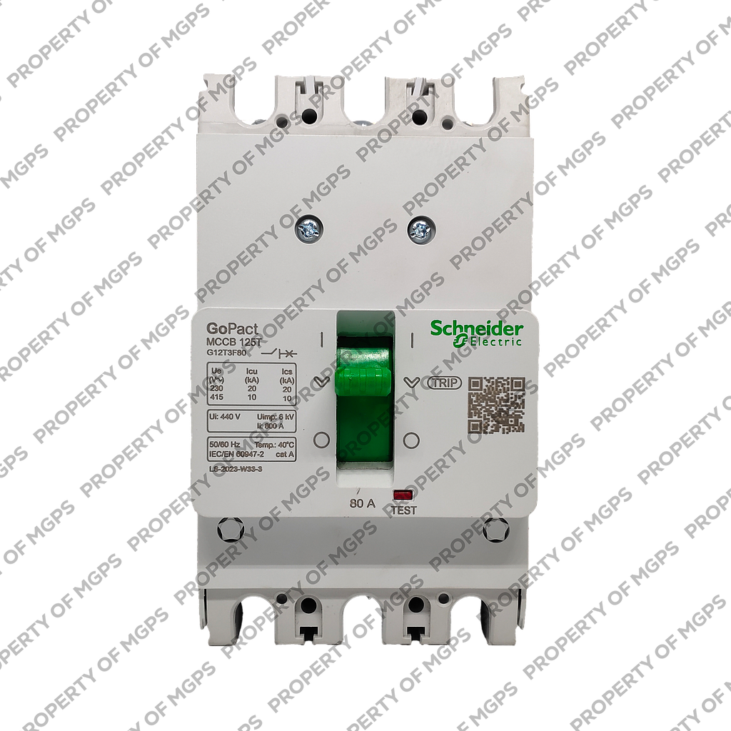Schneider  MCCB GOPACT125T 3P 80A 10KA FIXED