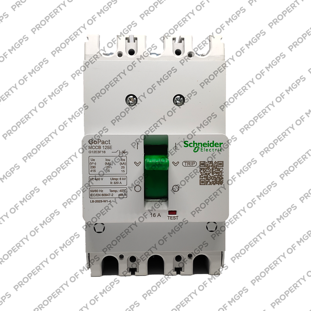 Schneider  MCCB GOPACT125E 3P 16A 15KA FIXED