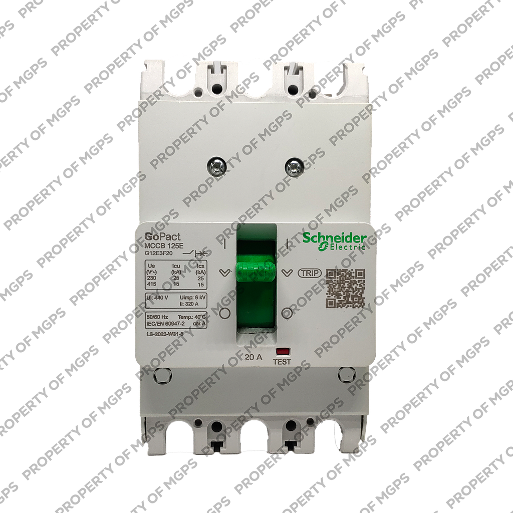 Schneider  MCCB GOPACT125E 3P 20A 15KA FIXED