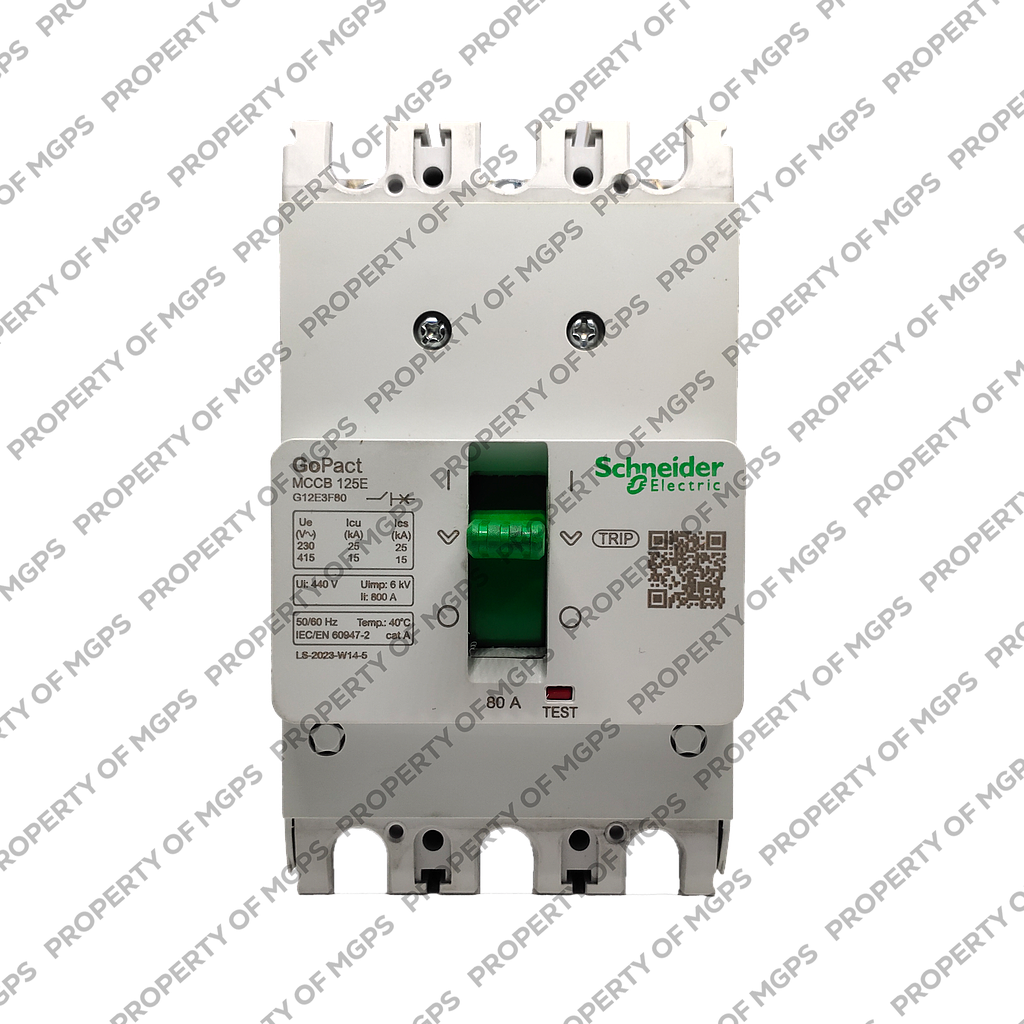 Schneider  MCCB GOPACT125E 3P 80A 15KA FIXED