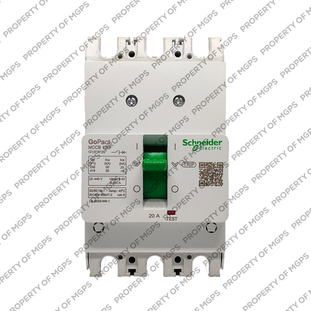 Schneider  MCCB GOPACT125F 3P 20A 30KA FIXED