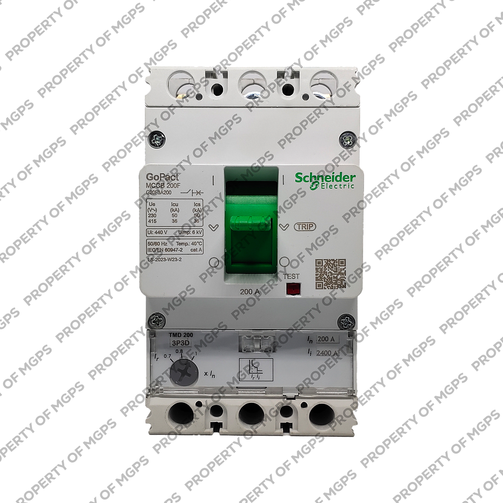 Schneider  MCCB GOPACT200F 3P 200A 36KA ADJUSTABLE