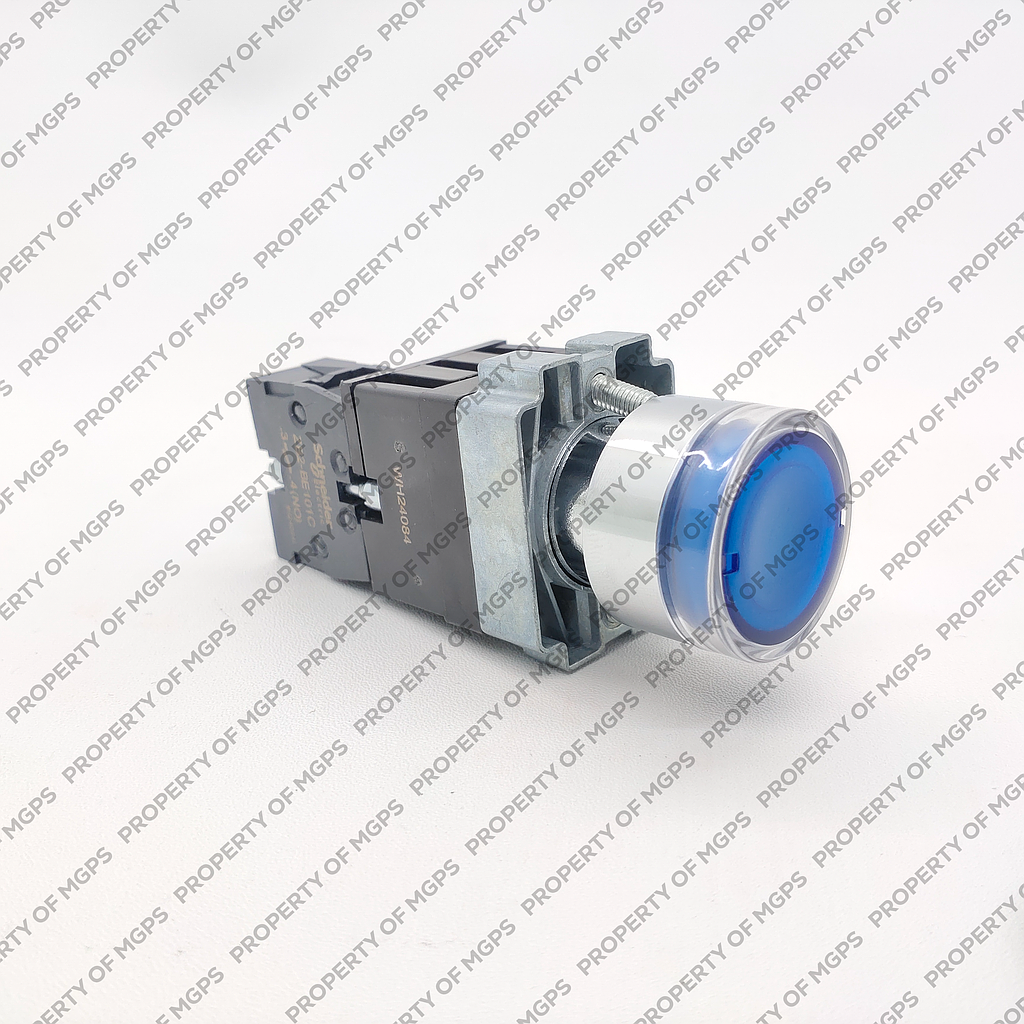 Schneider  ILUMINATED PUSH BUTTON METAL BIRU 1NO 24VDC
