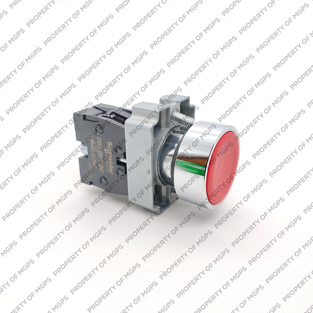   PUSH BUTTON METAL MERAH 1NC