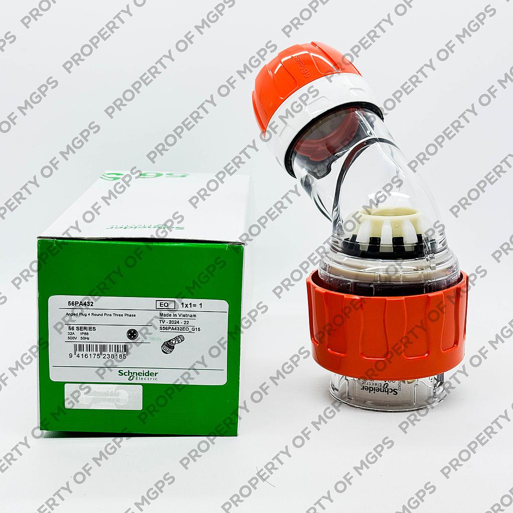 Schneider  500V 32A 4 PIN A.PLUG IP66 ORANGE