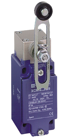 TELEMECANIQUE SENSOR  LIMIT SWITCH, XC Standard, XCKJ, Steel Roller Lever Variable Length, 1NC+1 NO, Snap, Pg13