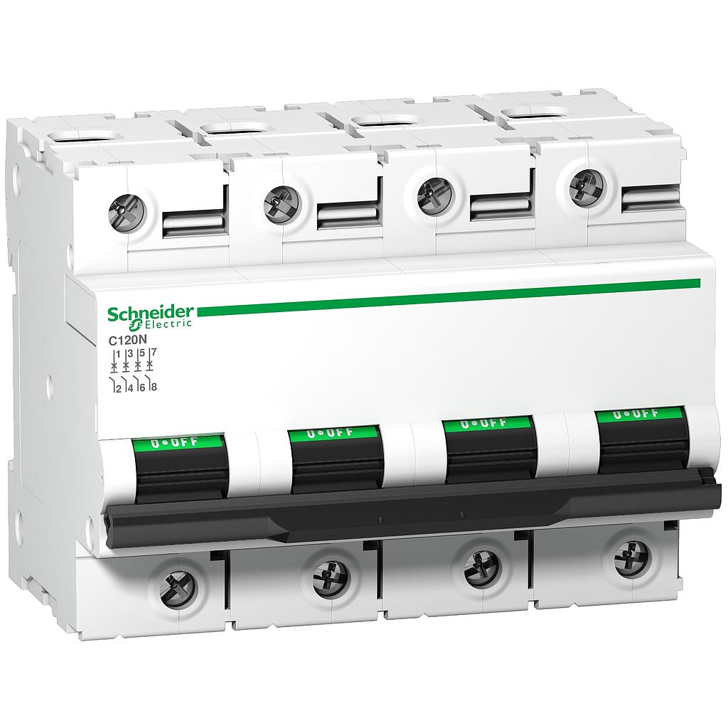 Schneider Acti 9 Schneider Electric Acti 9 MCB C120N - 4P 100A - A9N18374