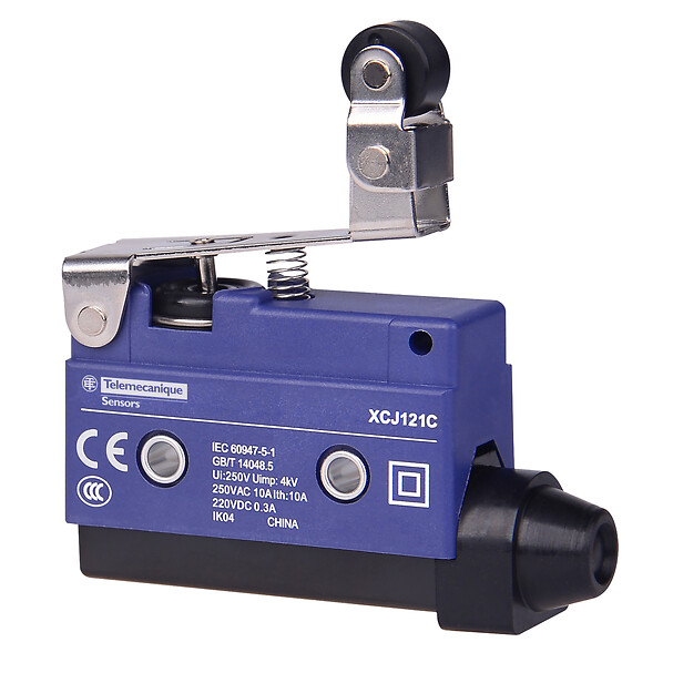 TELEMECANIQUE SENSOR  Short flat lever, roller end plunger, one side actuation