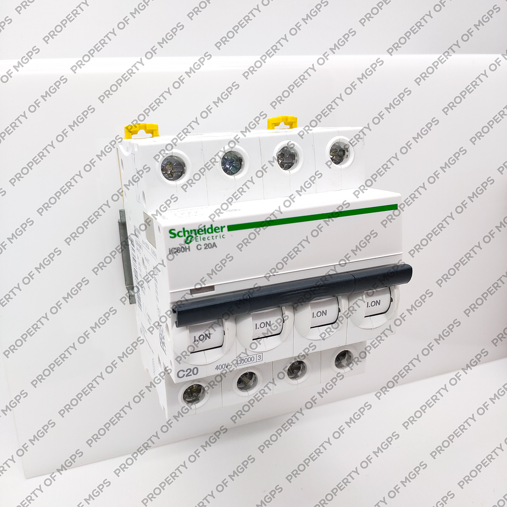 Schneider Acti 9 ACTI 9 IC60H 4P 20A 10KA KURVA C 