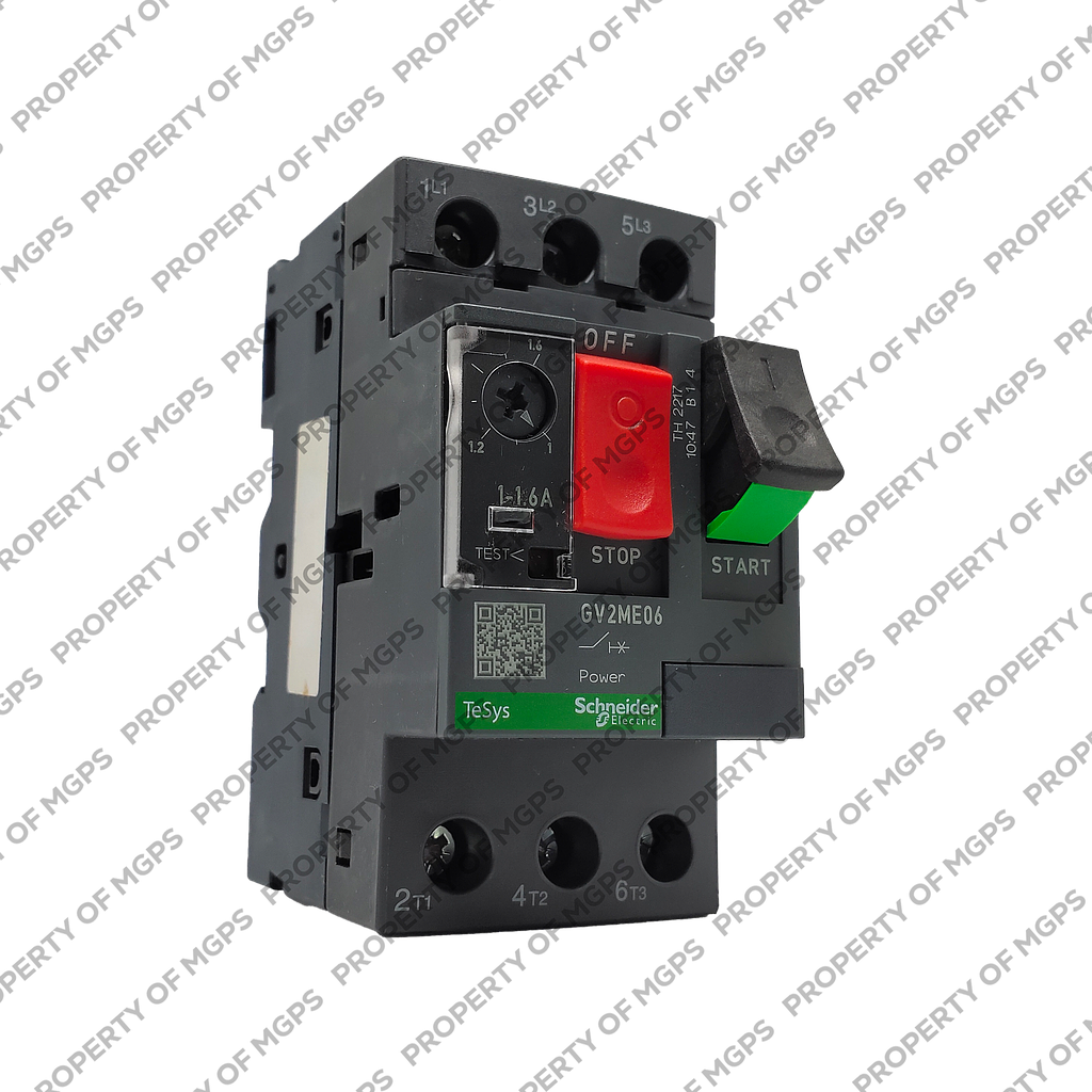 Schneider Tesys GV2 Motor circuit breaker, TeSys GV2, 3P, 1-1.6 A, thermal magnetic, screw clamp terminals