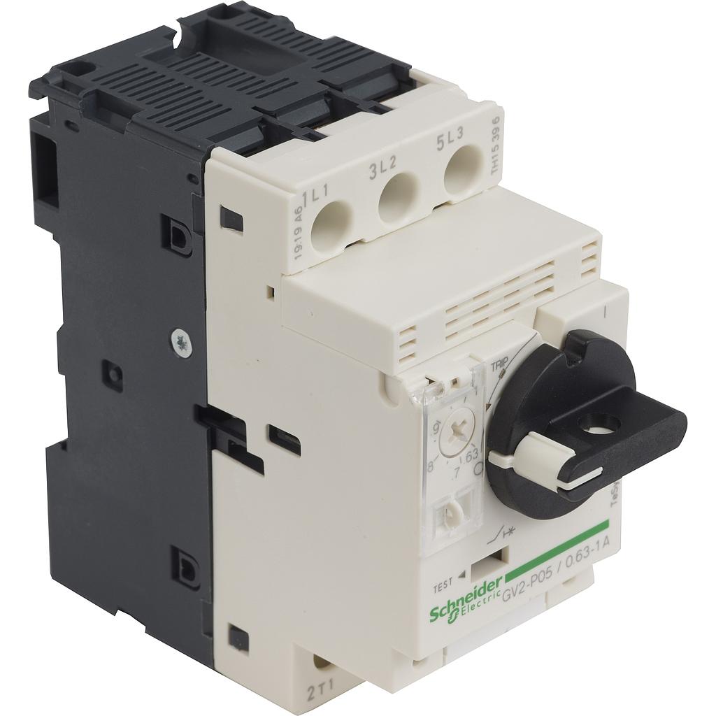 Schneider Tesys GV2 Schneider Electric Tesys GV2 Motor Circuit Breaker Thermal-magnetic 690 V, 3P Channels, 0.63  1A - GV2P05