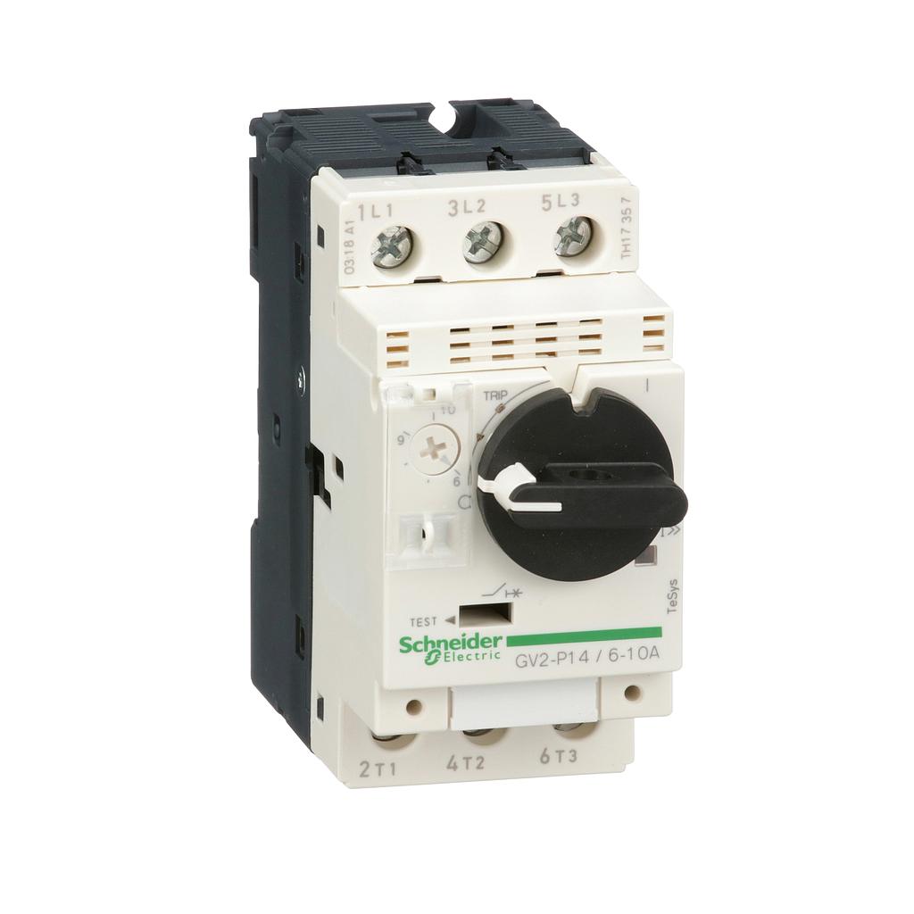 Schneider Tesys GV2 Schneider Electric Tesys GV2 Motor Circuit Breaker Thermal-magnetic 690 V, 3P Channels, 6  10A - GV2P14