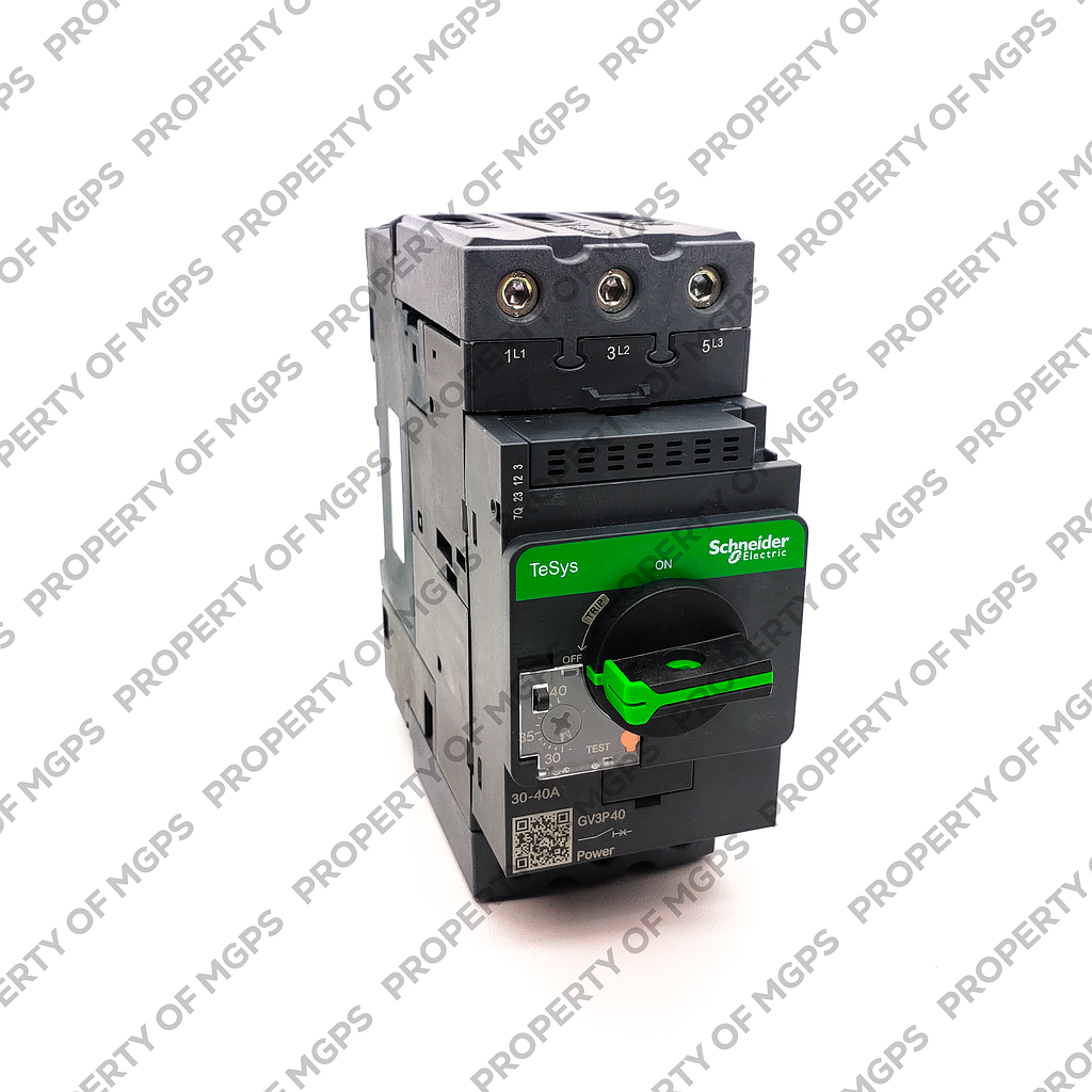 Schneider  Motor circuit breaker, TeSys GV3, 3P, 30-40 A, thermal magnetic, EverLink terminals