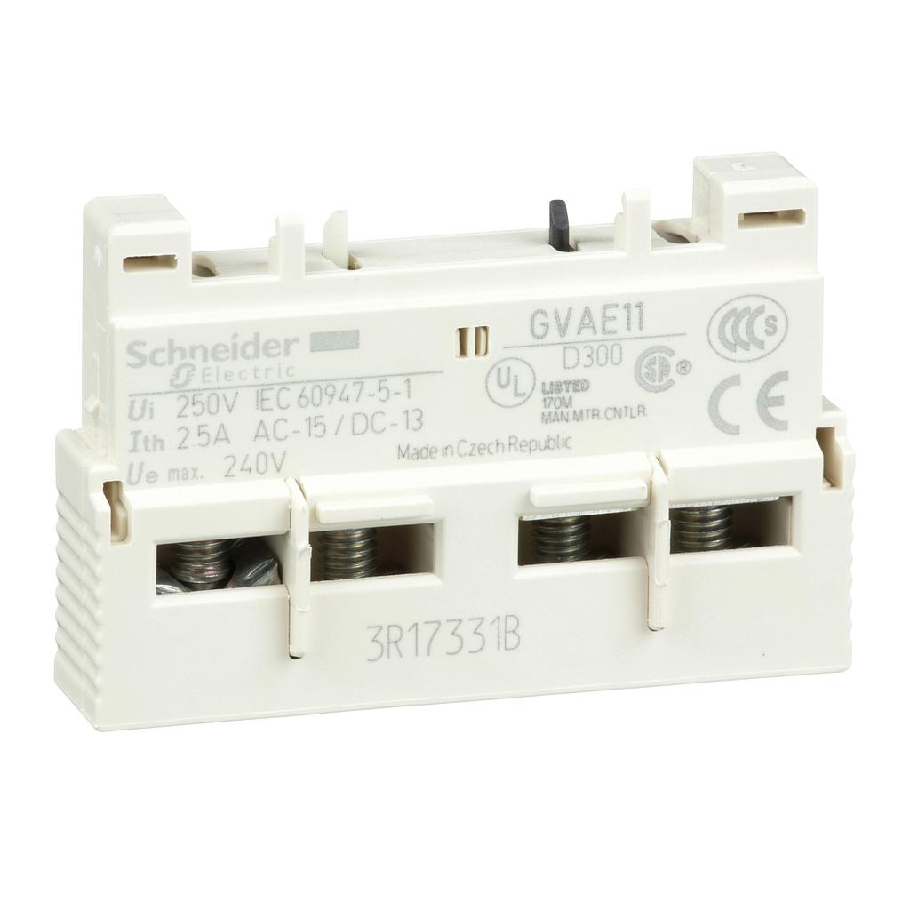 Schneider  TeSys GV2 &amp; GV3 - auxiliary contact - 1 NO + 1 NC