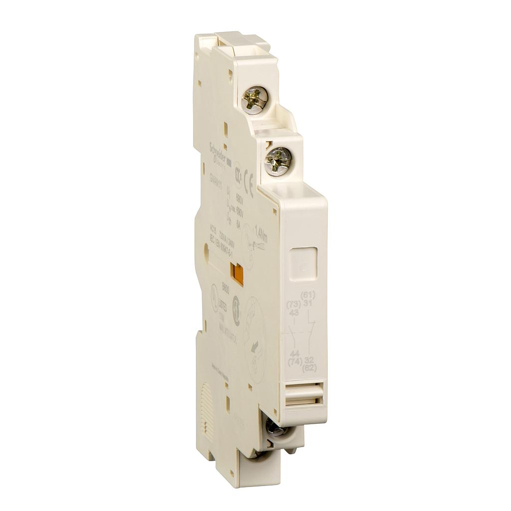 Schneider  TeSys GV2 &amp; GV3 - auxiliary contact block - 1 NO + 1 NC