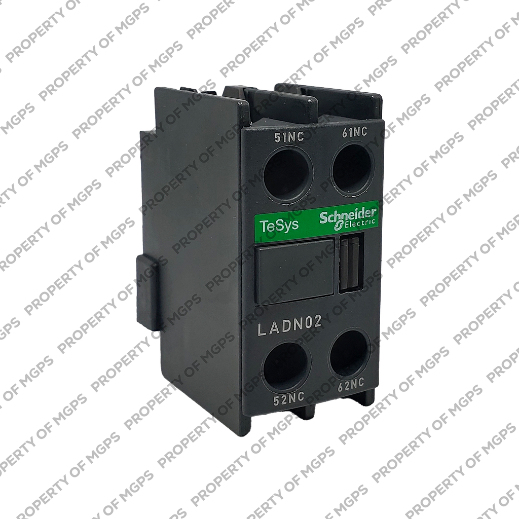 Schneider  Auxiliary contact block, TeSys D, 2NC, front mounting, screw clamp terminals