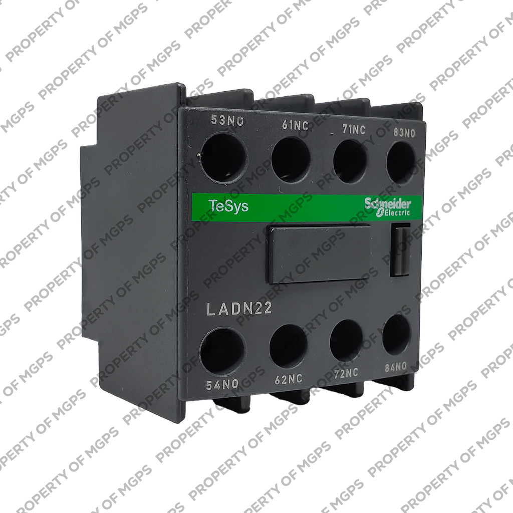 Schneider  Auxiliary contact block, TeSys D, 2NO + 2NC, front mounting, screw clamp terminals