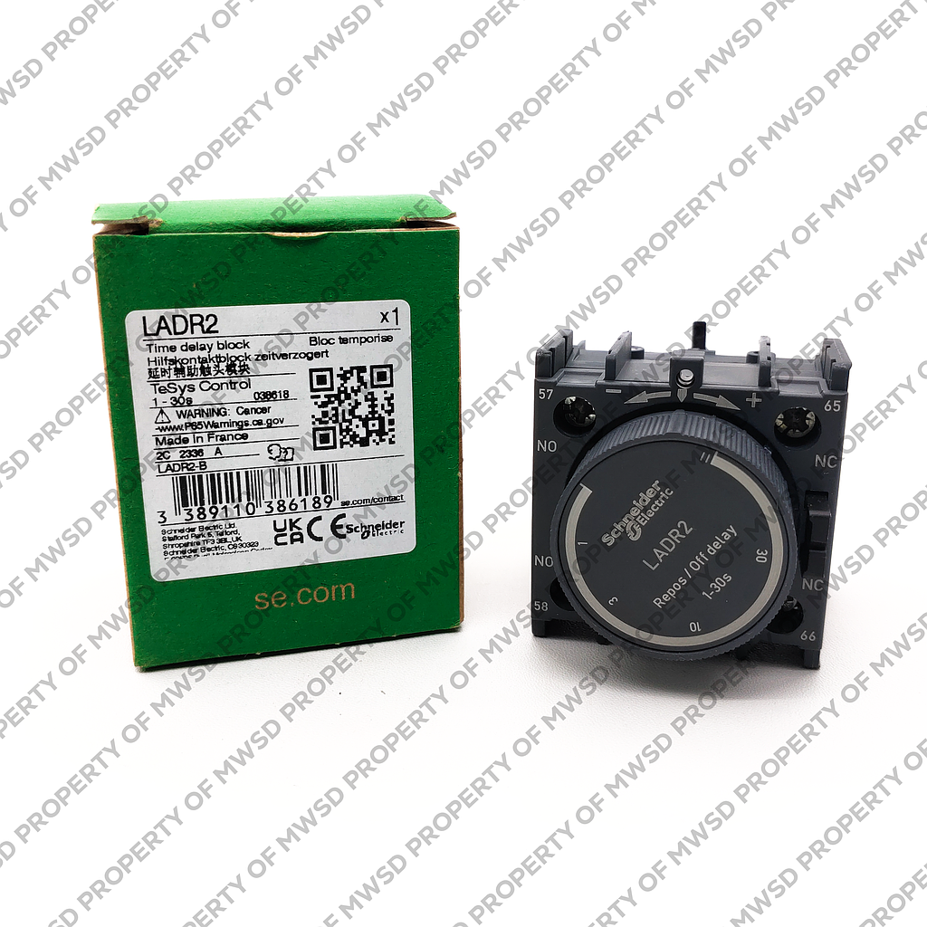 Schneider  TeSys D - time delay auxiliary contact block - 1 NO + 1 NC screw clamp terminals