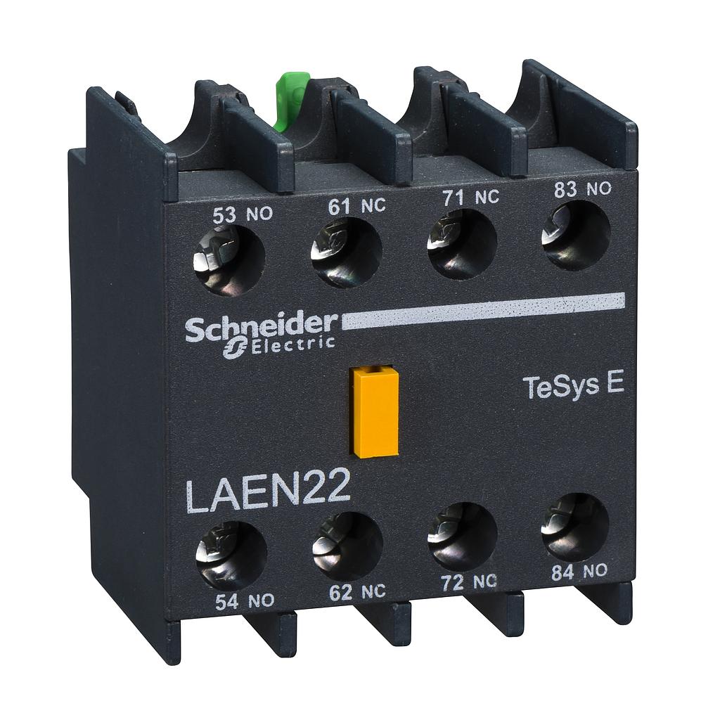 Schneider  EasyPact TVS - auxiliary contact block - 2 NO + 2 NC - screw-clamps terminals
