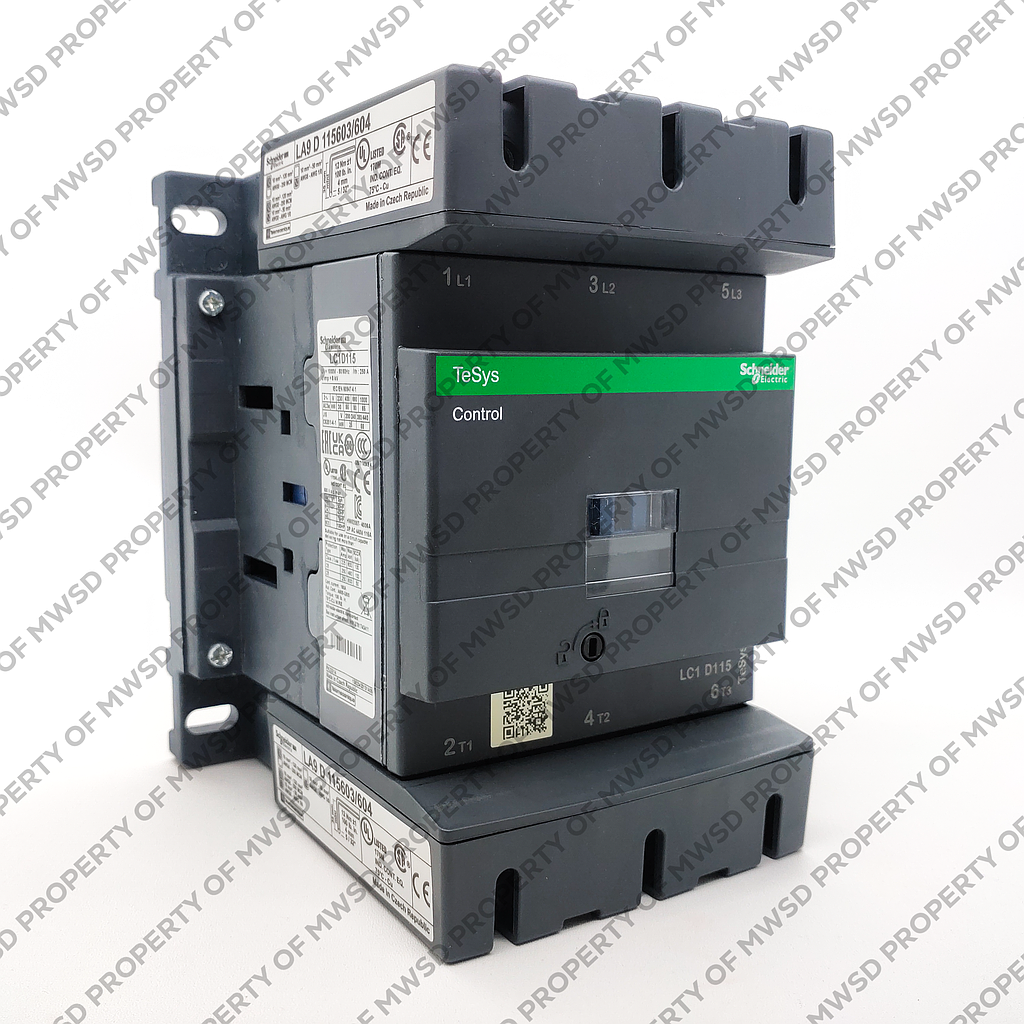 Schneider  TeSys D contactor - 3P(3 NO) - AC-3 -  440 V 115 A - 220 V AC 50/60 Hz coil