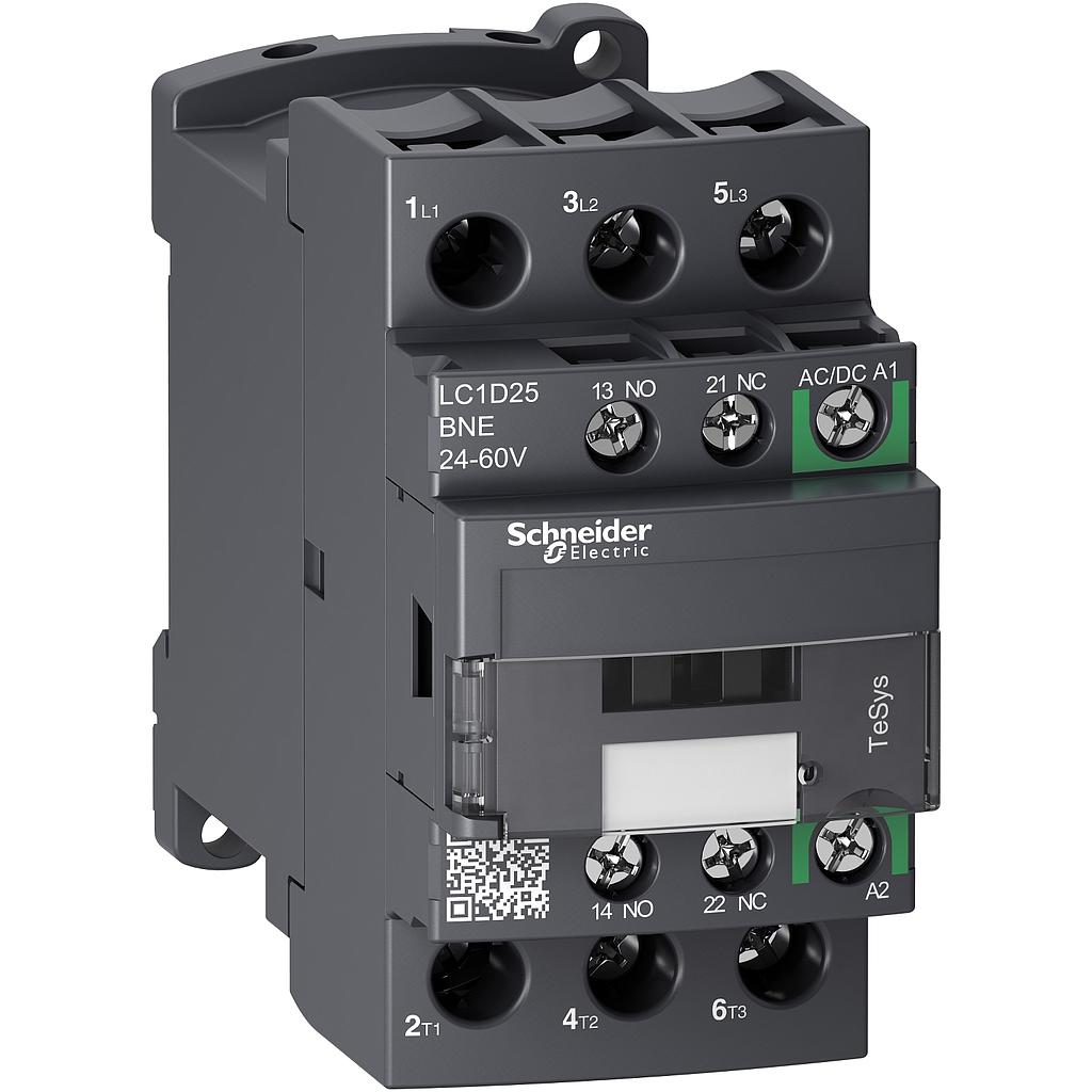 Schneider  TeSys D contactor 3P 25A AC-3 up to 440V coil 24-60V AC/DC