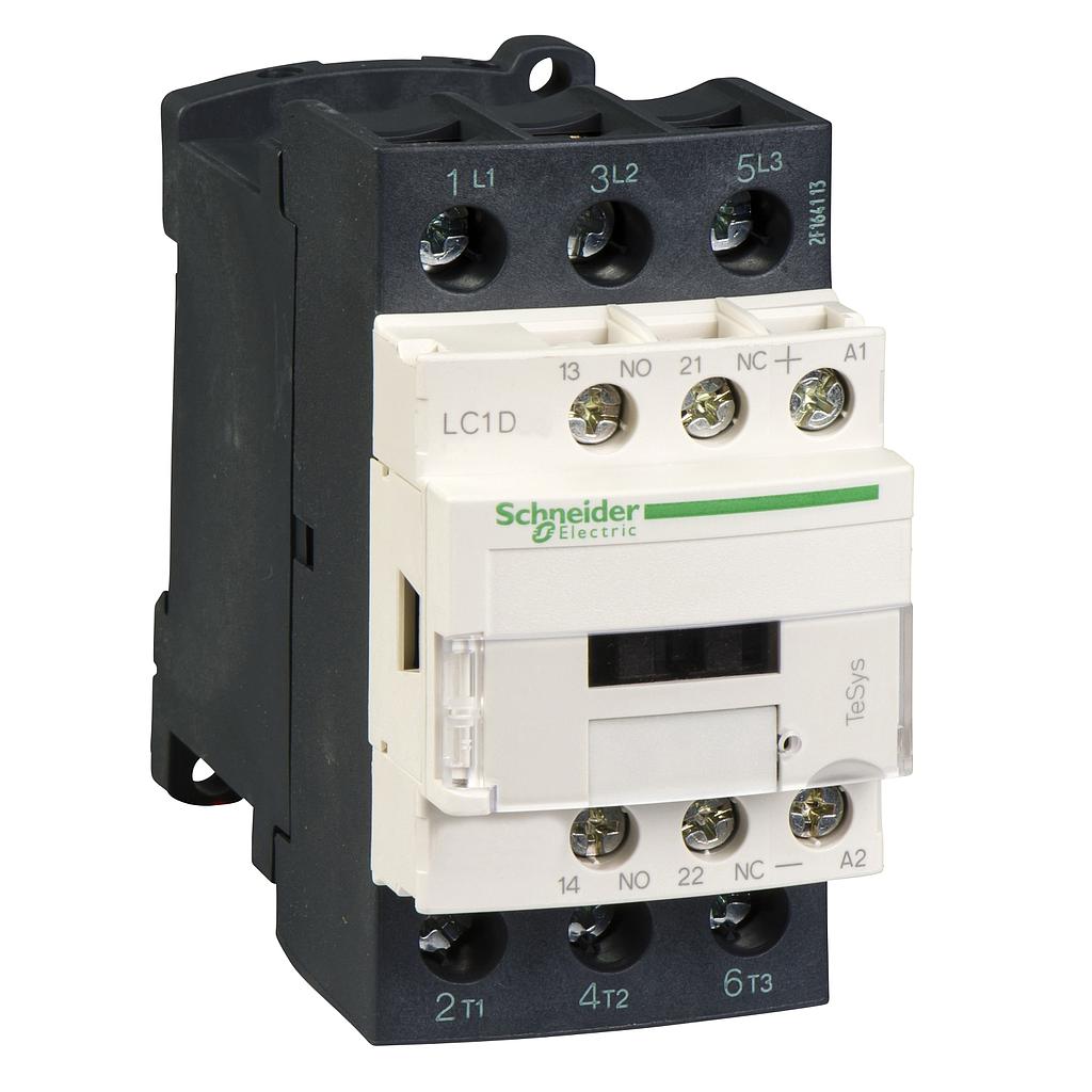 Schneider  TeSys D contactor - 3P(3 NO) - AC-3 - &lt;= 440 V 38 A - 24 V DC standard coil